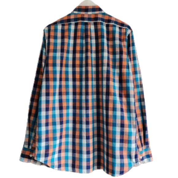 Old Navy cotton linen plaid button down shirt - Picture 2 of 9